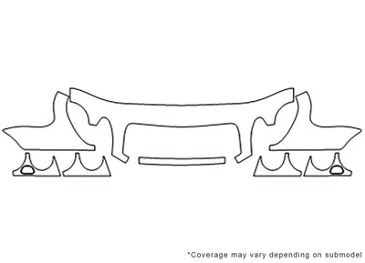 e-class Avery Dennison Clear Bra Hood Precut PPF Diagram