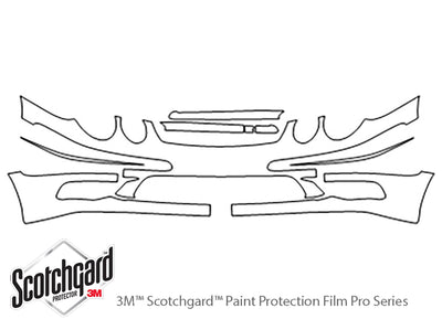 e-class 3M Clear Bra Bumper Precut PPF Diagram