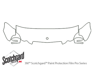 e-class 3M Clear Bra Hood Precut PPF Diagram