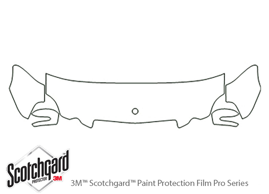 e-class 3M Clear Bra Hood Precut PPF Diagram