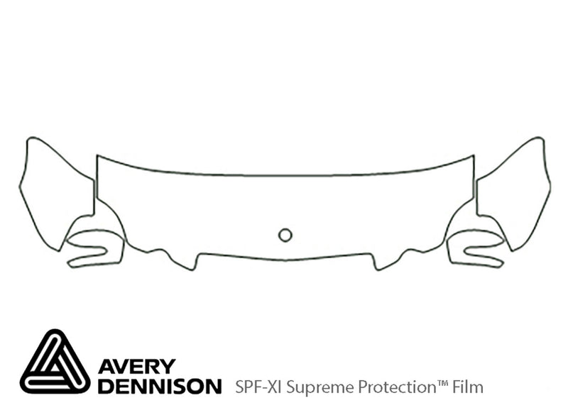 e-class Avery Dennison Clear Bra Hood Precut PPF Diagram
