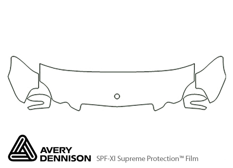 e-class Avery Dennison Clear Bra Hood Precut PPF Diagram