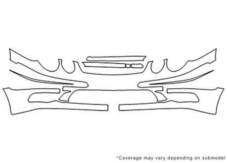 e-class 3M Clear Bra Bumper Precut PPF Diagram