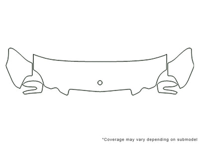 e-class 3M Clear Bra Hood Precut PPF Diagram