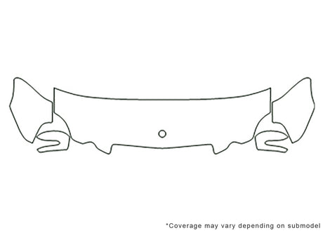e-class Avery Dennison Clear Bra Hood Precut PPF Diagram