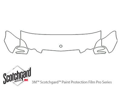 e-class 3M Clear Bra Hood Precut PPF Diagram