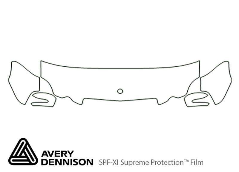 e-class Avery Dennison Clear Bra Hood Precut PPF Diagram