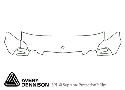 e-class Avery Dennison Clear Bra Hood Precut PPF Diagram