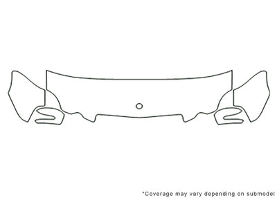 e-class 3M Clear Bra Hood Precut PPF Diagram