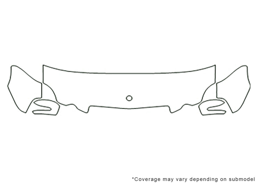 e-class 3M Clear Bra Hood Precut PPF Diagram