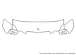 e-class Avery Dennison Clear Bra Hood Precut PPF Diagram