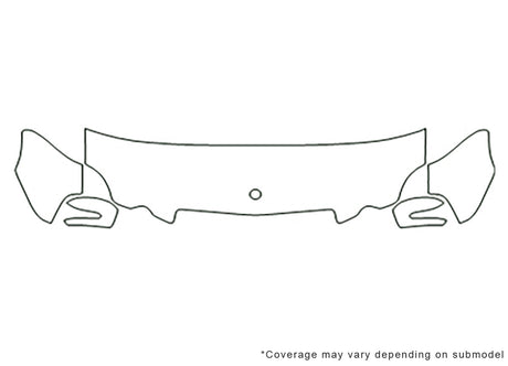 e-class Avery Dennison Clear Bra Hood Precut PPF Diagram