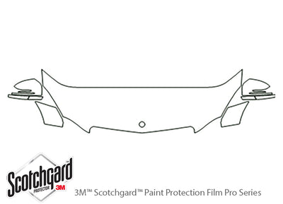 e-class 3M Clear Bra Hood Precut PPF Diagram