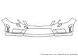 e-class Avery Dennison Clear Bra Bumper Precut PPF Diagram