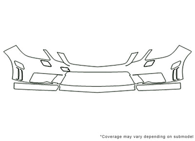 e-class Avery Dennison Clear Bra Bumper Precut PPF Diagram