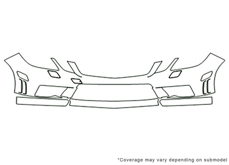 e-class Avery Dennison Clear Bra Bumper Precut PPF Diagram