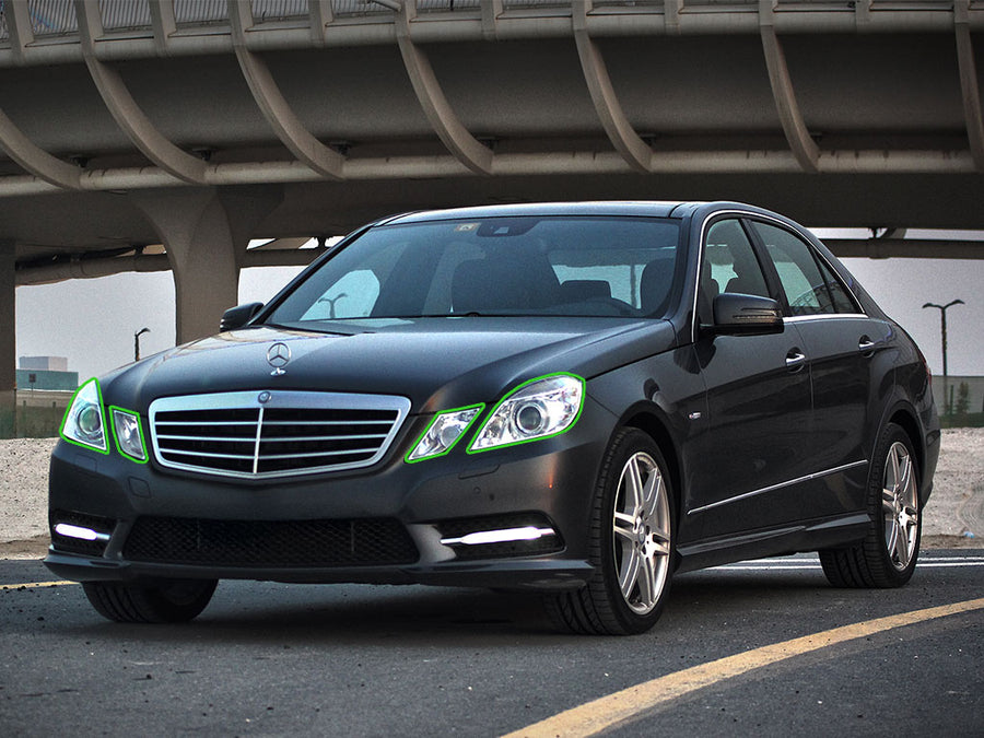 mercedes-benz e-class 2010-2013 (coupe / convertible) Headlight Protection Installation Location