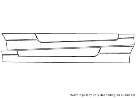e-class 3M Clear Bra Door Splash Precut PPF Diagram