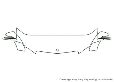 e-class Avery Dennison Clear Bra Hood Precut PPF Diagram