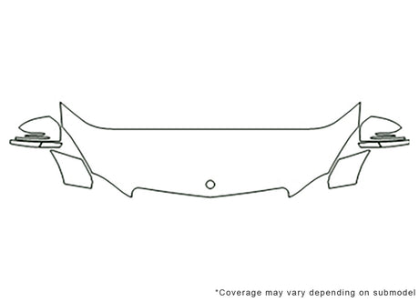 e-class Avery Dennison Clear Bra Hood Precut PPF Diagram