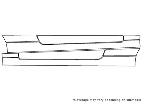 e-class 3M Clear Bra Door Cup Precut PPF Diagram