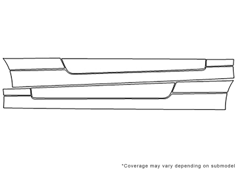 e-class 3M Clear Bra Door Cup Precut PPF Diagram
