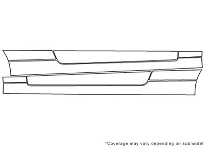 e-class Avery Dennison Clear Bra Door Cup Precut PPF Diagram
