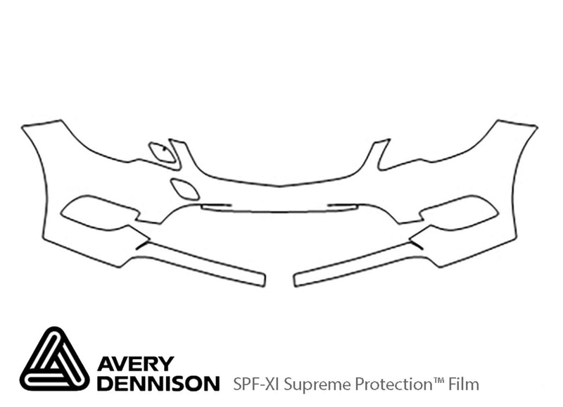 e-class Avery Dennison Clear Bra Bumper Precut PPF Diagram
