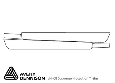 e-class Avery Dennison Clear Bra Door Cup Precut PPF Diagram