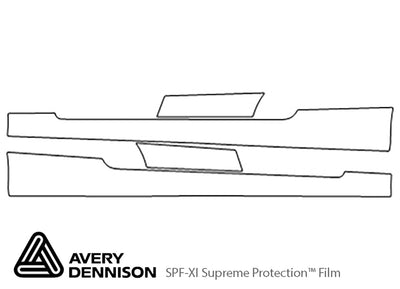e-class Avery Dennison Clear Bra Door Cup Precut PPF Diagram