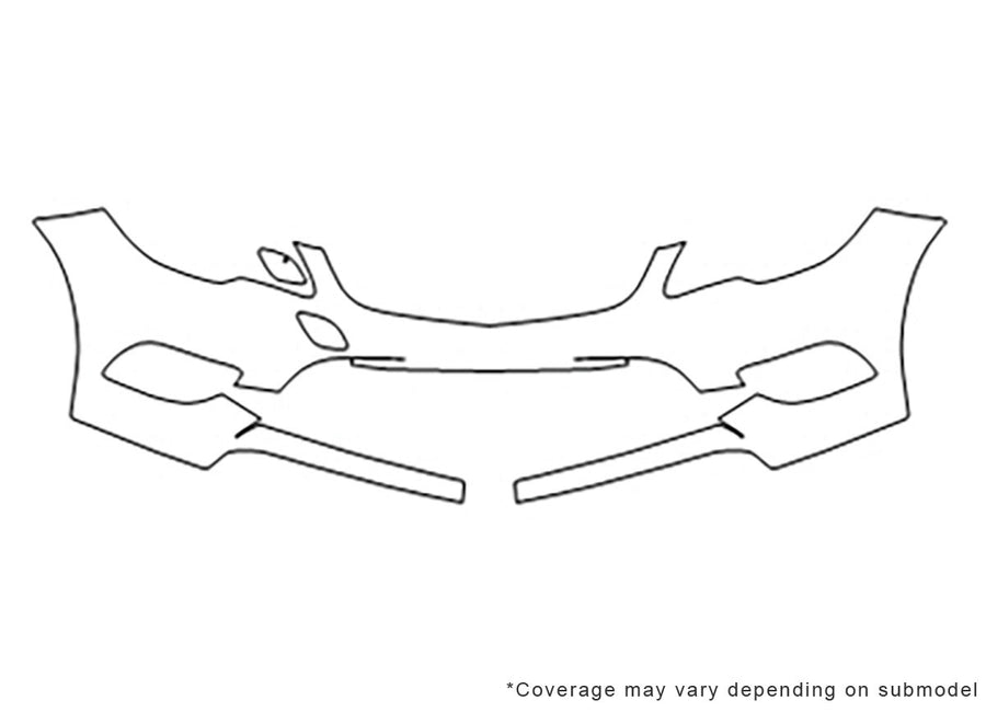 e-class 3M Clear Bra Bumper Precut PPF Diagram