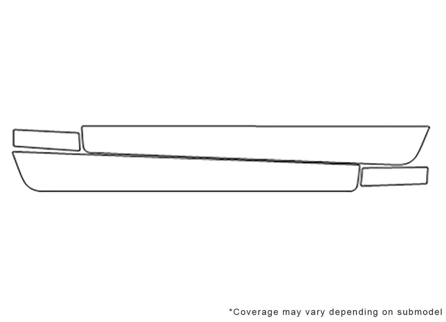 e-class 3M Clear Bra Door Cup Precut PPF Diagram