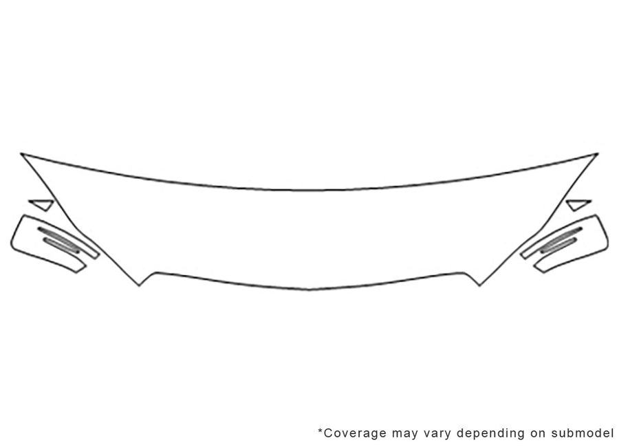 e-class Avery Dennison Clear Bra Hood Precut PPF Diagram