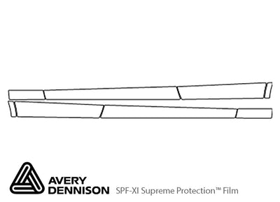 e-class Avery Dennison Clear Bra Door Cup Precut PPF Diagram
