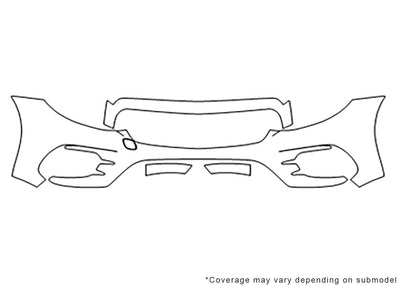 e-class 3M Clear Bra Bumper Precut PPF Diagram