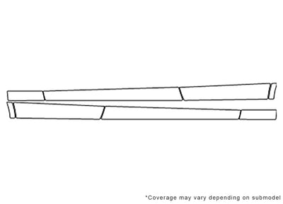e-class Avery Dennison Clear Bra Door Cup Precut PPF Diagram