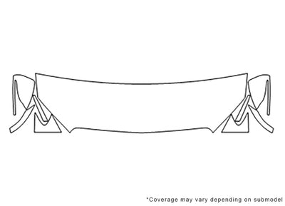 e-class Avery Dennison Clear Bra Hood Precut PPF Diagram