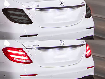 e-class (sedan) Before and After Smoked Taillights