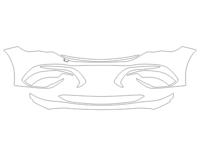 e-class Avery Dennison Clear Bra Bumper Precut PPF Diagram
