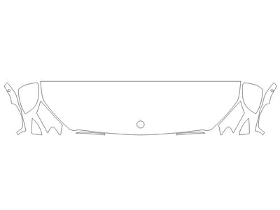 e-class 3M Clear Bra Hood Precut PPF Diagram