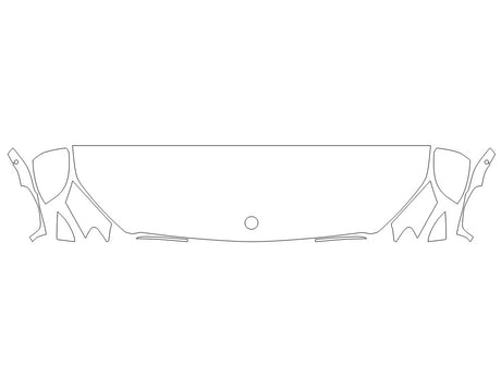 e-class Avery Dennison Clear Bra Hood Precut PPF Diagram