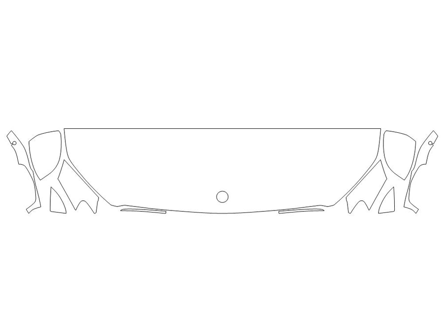 e-class Avery Dennison Clear Bra Hood Precut PPF Diagram