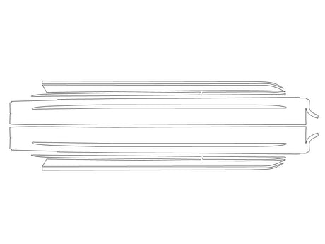e-class 3M Clear Bra Door Cup Precut PPF Diagram