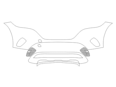 eqe-class 3M Clear Bra Bumper Precut PPF Diagram