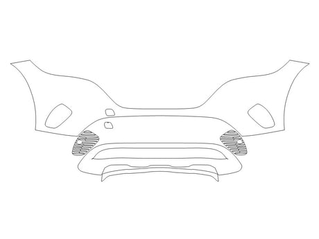eqe-class Avery Dennison Clear Bra Bumper Precut PPF Diagram