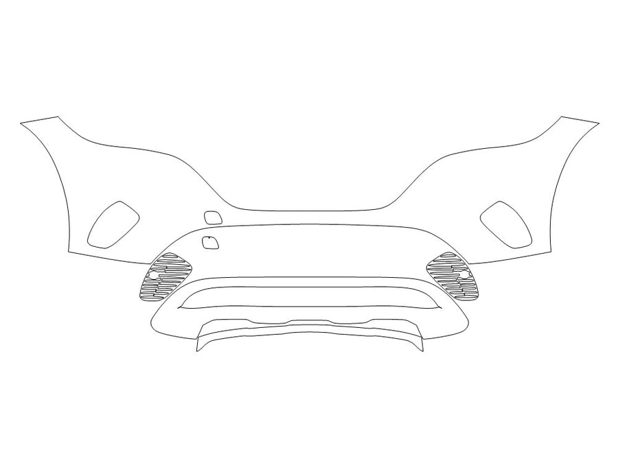 eqe-class Avery Dennison Clear Bra Bumper Precut PPF Diagram