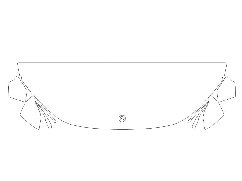 eqe-class Avery Dennison Clear Bra Hood Precut PPF Diagram