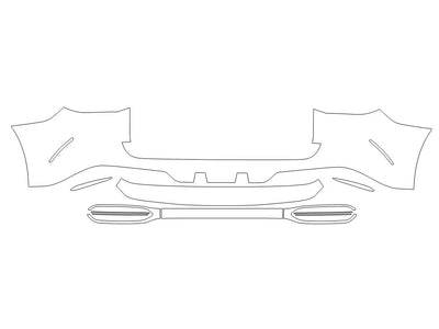 eqe-class 3M Clear Bra Door Cup Precut PPF Diagram