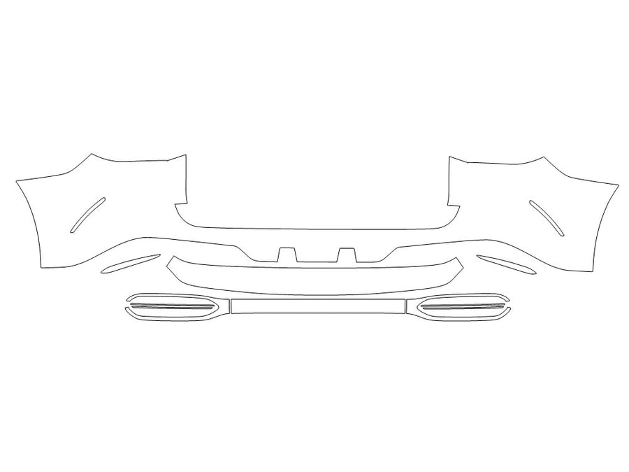 eqe-class 3M Clear Bra Door Cup Precut PPF Diagram