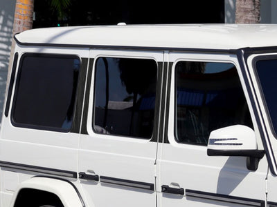 mercedes-benz g-class 2002-2011 Brushed Aluminum Black Pillar Cover Diagram